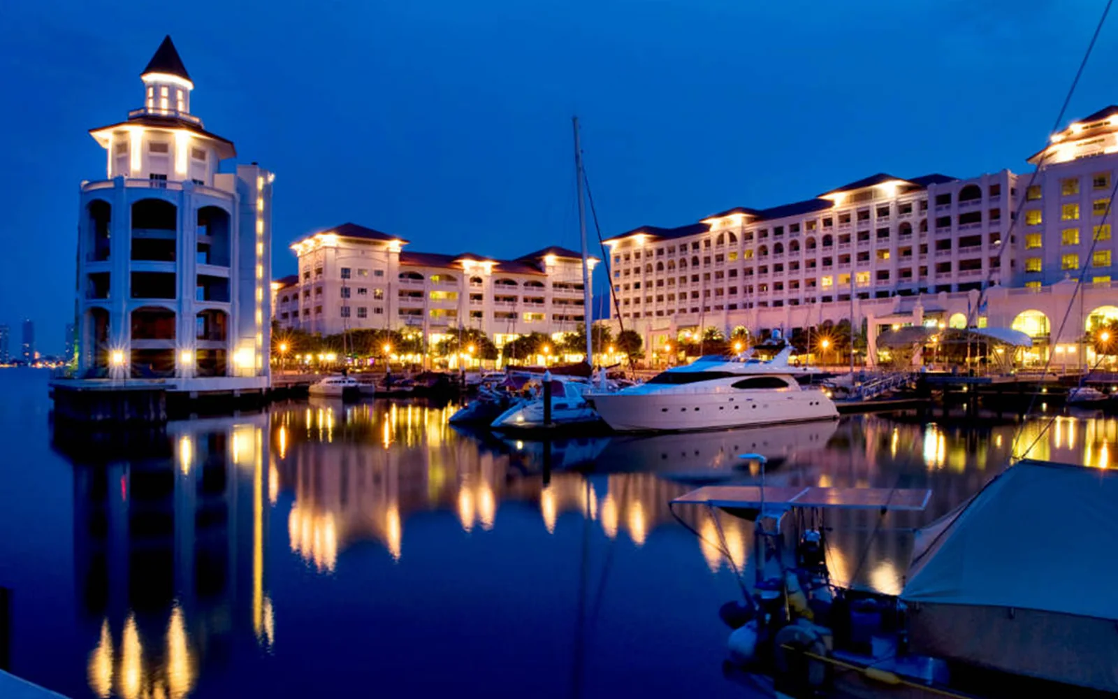 Straits Quay marina waterfront in Penang