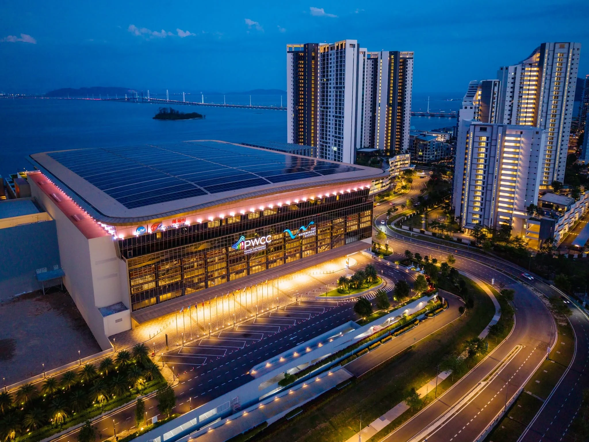 PWCC and Penang Waterfront at night