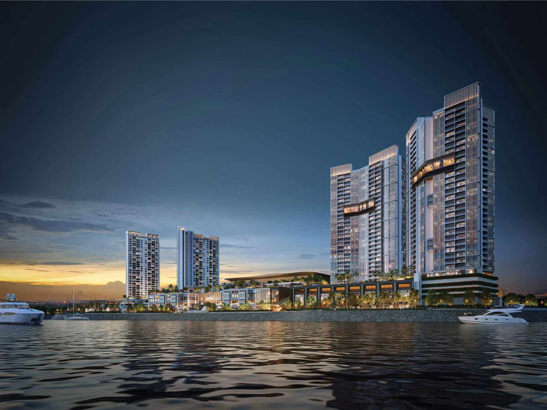Lightwater Residences official waterfront architectural impression