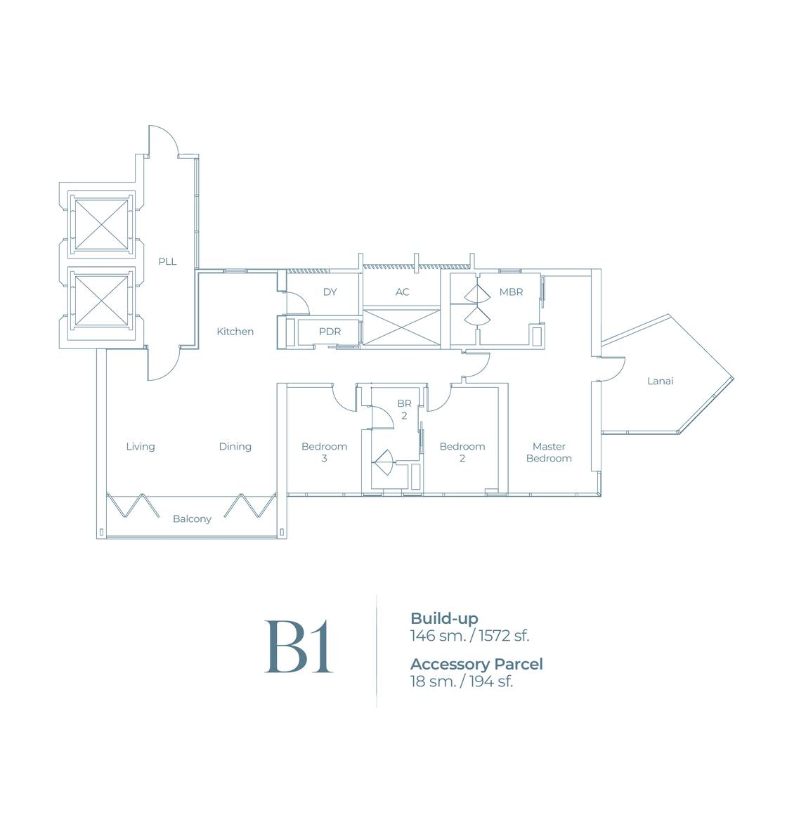 Type B1 original floor plan