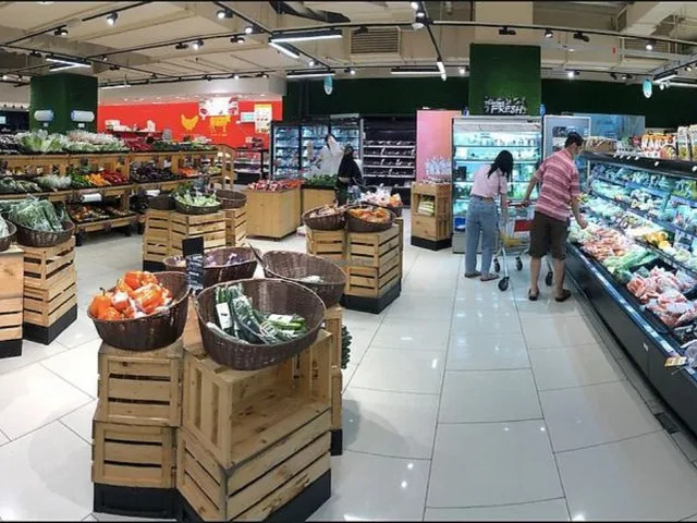 Fresh produce section inside Jaya Grocer
