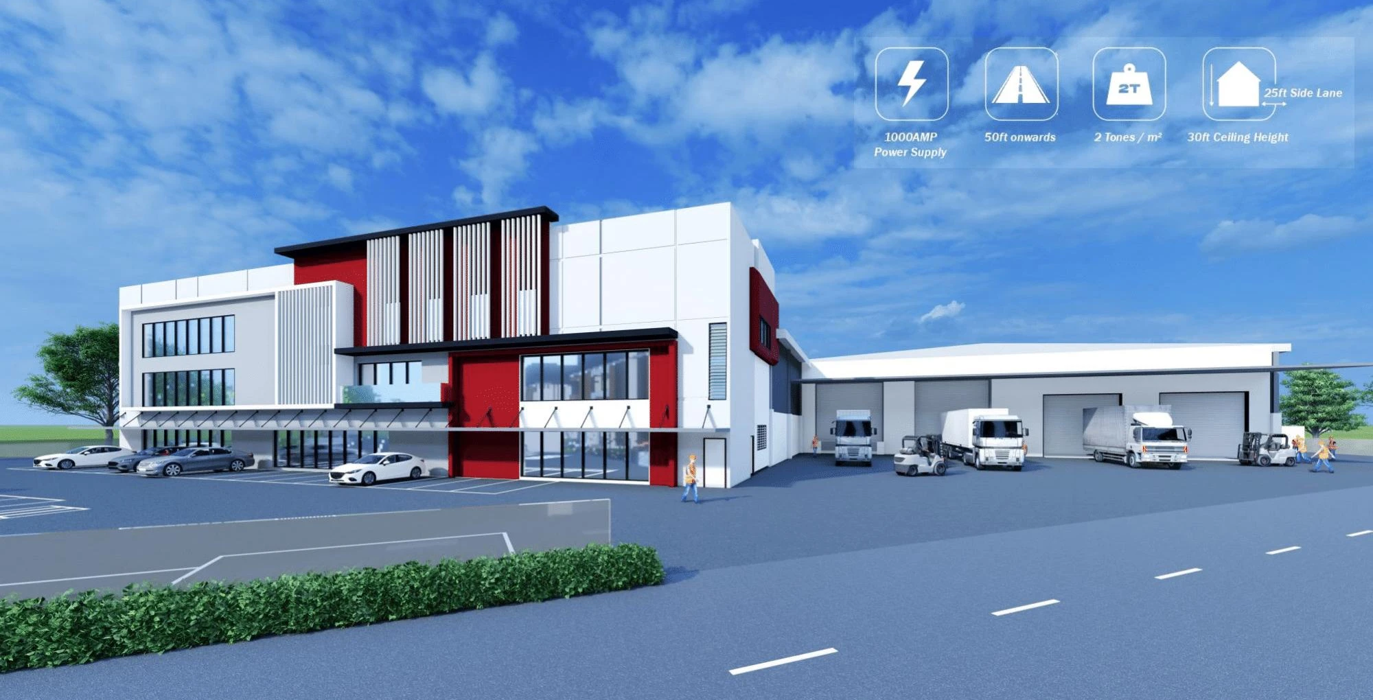 Sungai Bakap large factory exterior, artist impression